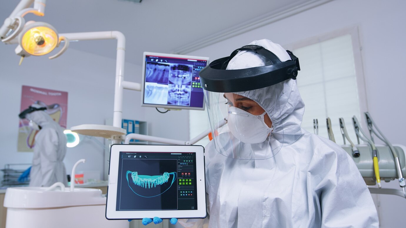 A imagem mostra um exemplo de tecnologia da odontologia digital.
